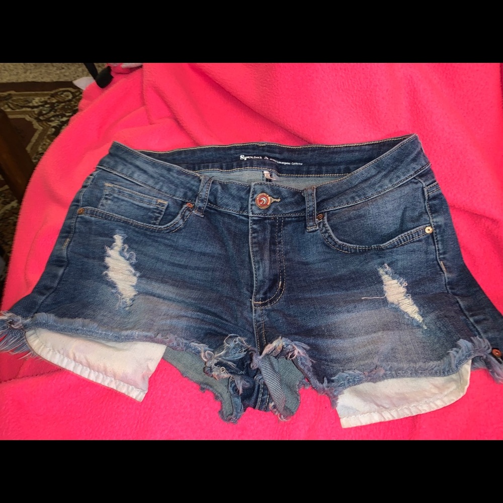 Large cut off jean shorts